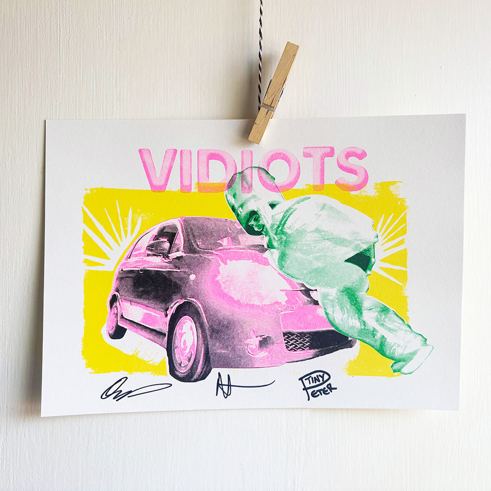 Peter Gets Hit By A Car - Risograph A4 Print